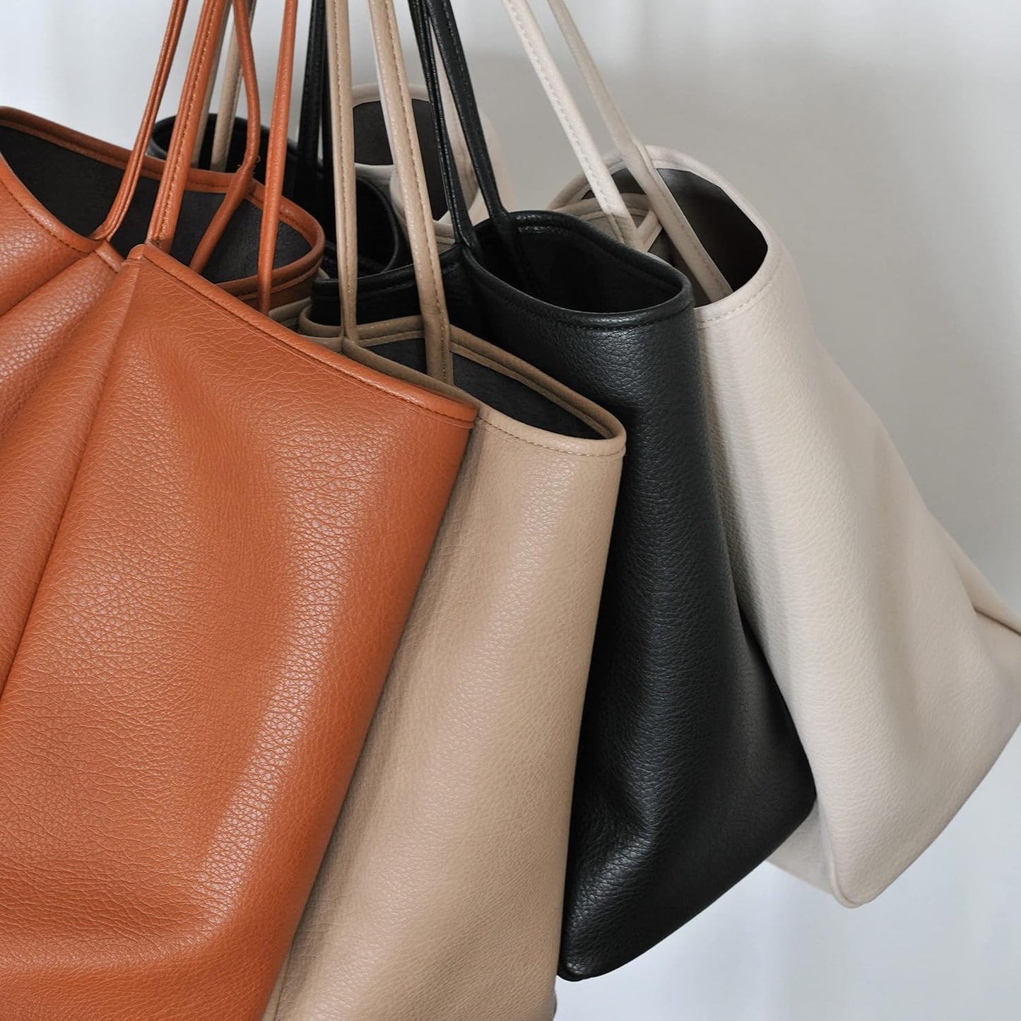 Oversize Pu Leather Tote Women Weekender Bag Shopper Handbag Travel Purse